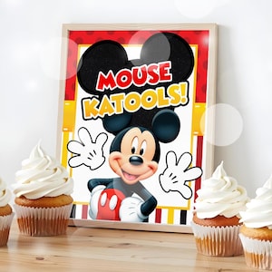 Mickey Mousekatools Station Signage, Mickey Party Signage, Mickey Signage, Mickey Birthday Sign, INSTANT DOWNLOAD 0002