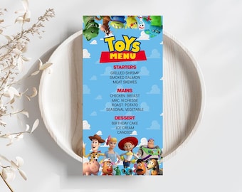 Menu Toy Story, fête imprimable, modèle modifiable (fichier numérique) 0016