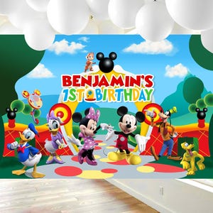 Mouse Clubhouse Backdrop, Mouse Clubhouse Banner, Mouse Clubhouse, DIGITAL FILE ONLY - 0006