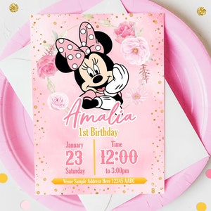 Minnie Mouse Invitation, Minnie Mouse Digital Invitation, Minnie Mouse Printable Invitation, Minnie Mouse DIGITAL FILE ONLY 0022