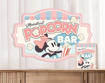 Letrero de palomitas de Minnie Mouse para fiesta de Disneyland (descarga digital) 0015
