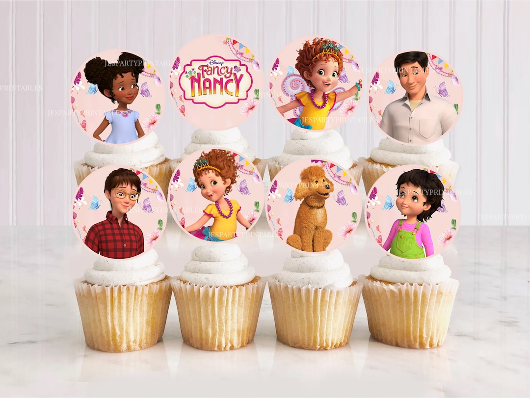 Fancy Nancy Cupcake Topper, Fancy Nancy Printable Cupcake Topper, Fancy ...