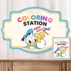 Babyland signage, Minnie baby shower signage, Babyland party sign, Minnie baby shower coloring station, DIGITAL FILE ONLY 0044 0048