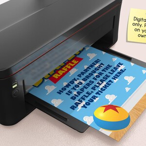 It's a Boy Story Diaper Raffle Party Sign, It's a Boy Story, Toy Story ...