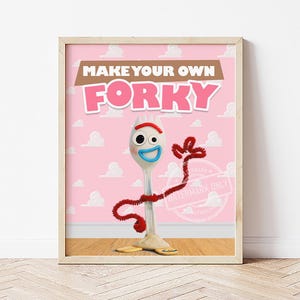 Toy Story make your own forky sign, Toy Story Forky sign, Toy Story Forky sign Labels, Toy Story Forky, DIGITAL FILE ONLY 0033