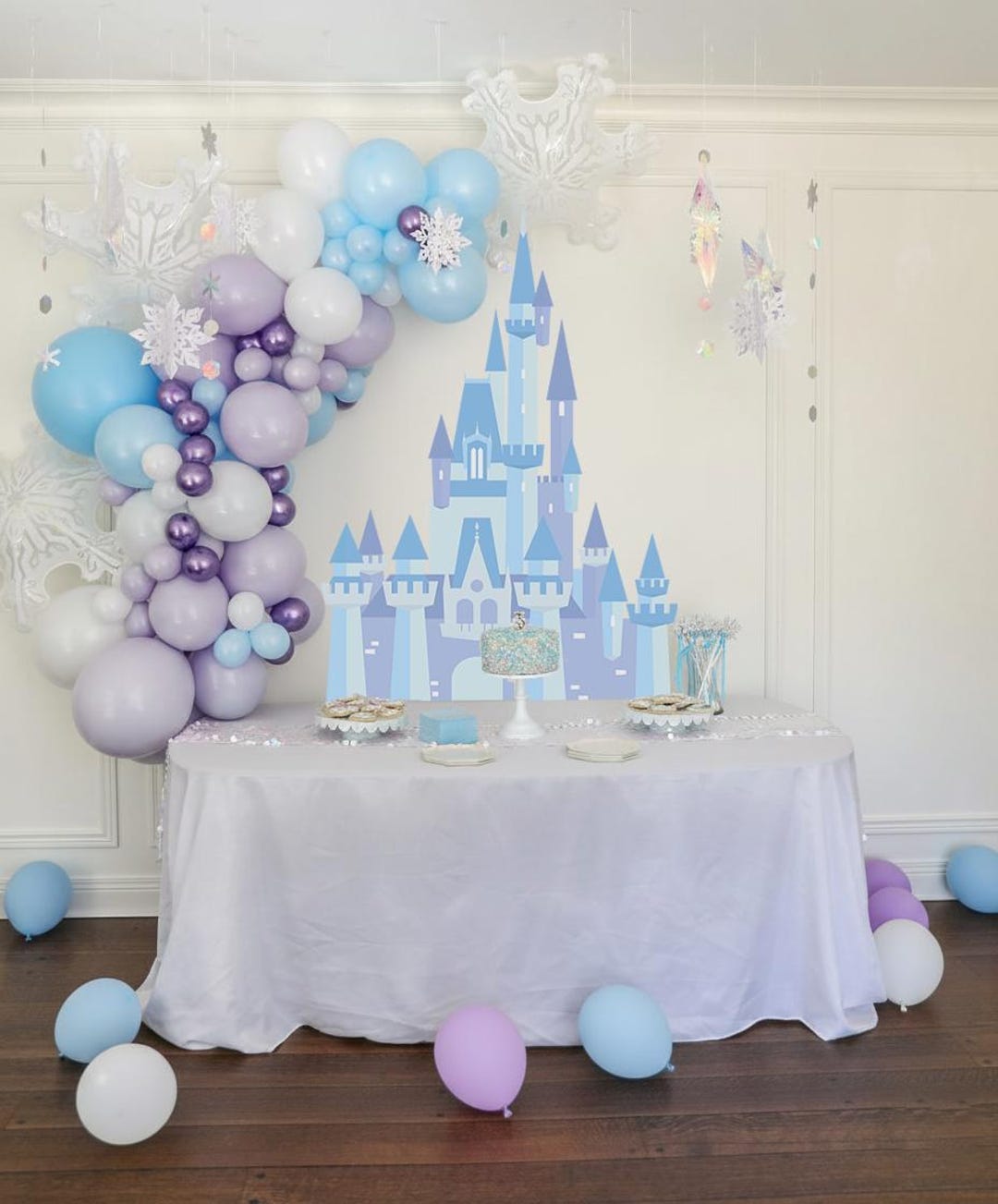 Printable Frozen Castle, Frozen Party Castle, Frozen Disneyland Castle