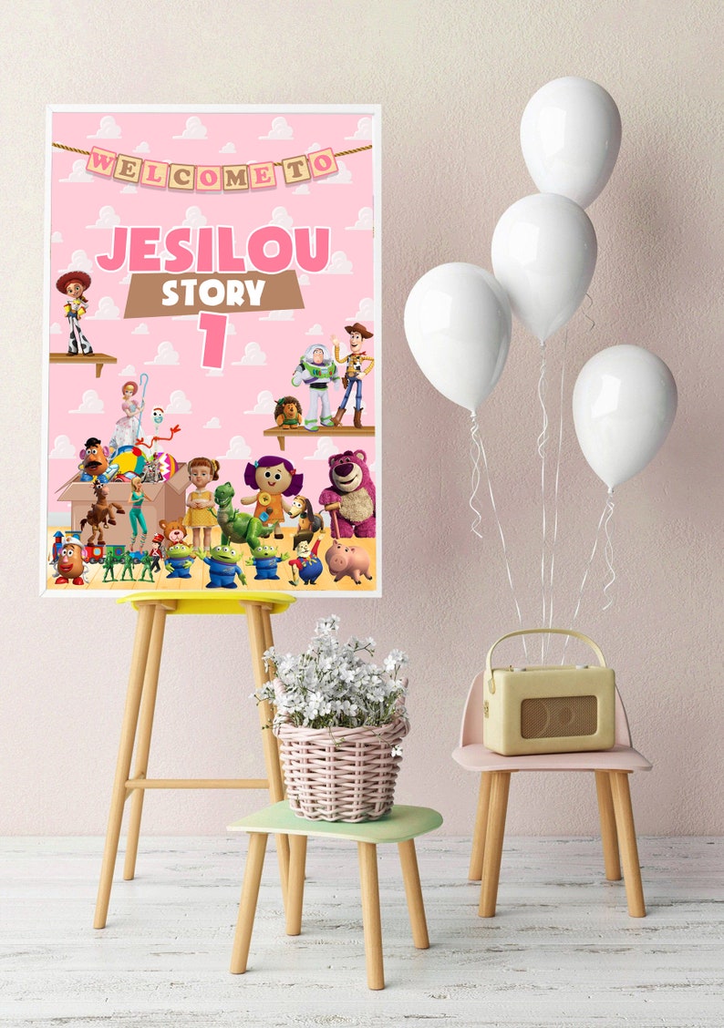 Toy Story Girl Welcome Sign Toy Story Girl Welcome Board Toy - Etsy