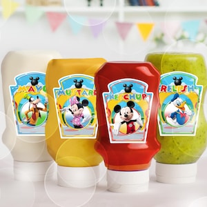 Etiquetas de condimentos de Mouse Clubhouse, decoración imprimible para fiestas (PDF) 0006
