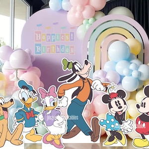Recorte de Mickey y sus amigos, accesorio de fiesta de Mickey, baby shower de Mickey, decoración de fiesta de Minnie, SOLO ARCHIVO DIGITAL 0015 0037