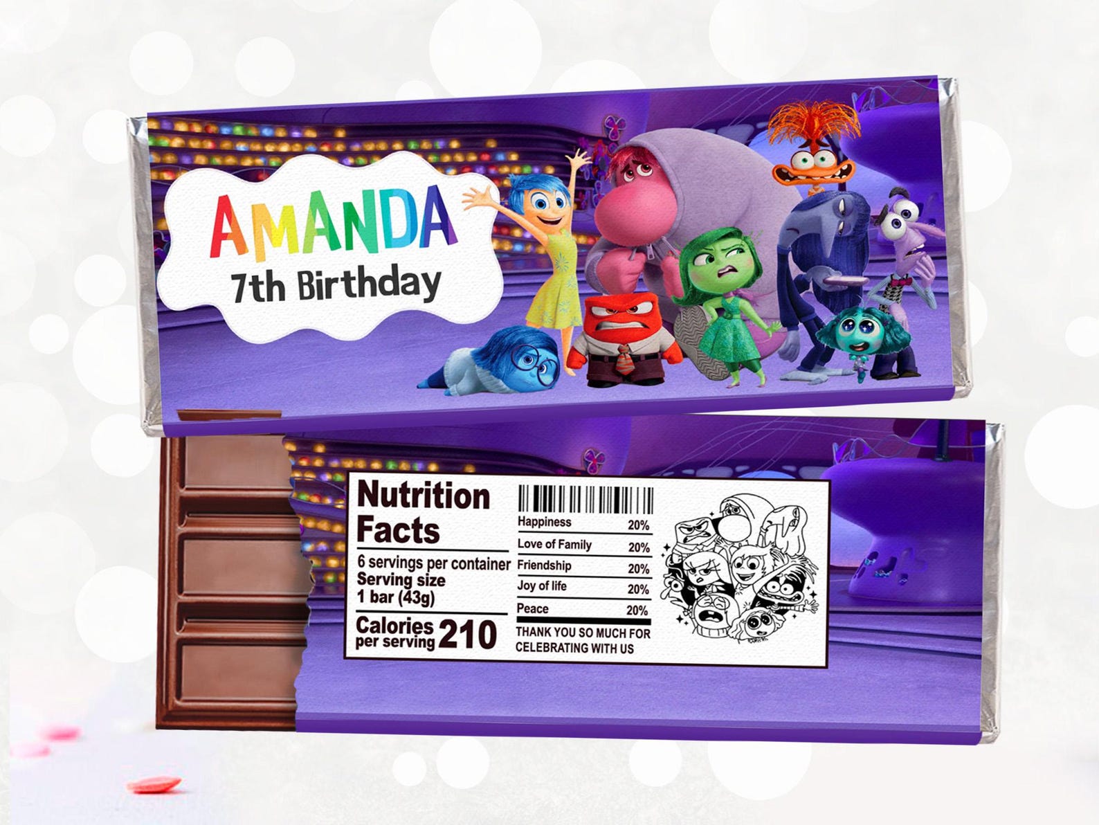 Inside Out Party Favors, Inside Out Treats Template, Inside Out Chip ...