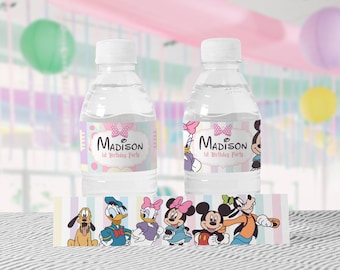 Theme Park Birthday Bottle Wrapper, Magical Party Decor (Digital Download) 0049