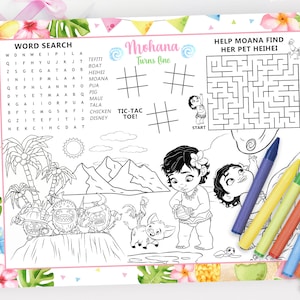 Kids Activity Placemat, Kids Placemat, Kids Coloring Sheet, DIGITAL FILE ONLY 0012