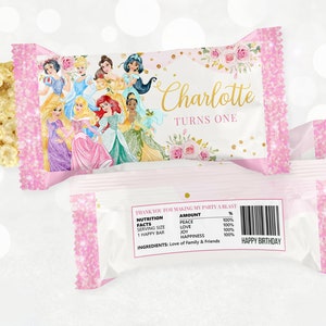 Princess Rice Treats Template, Princess Pink Rice Treats Label ...