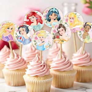 Prinzessin Cupcake Topper, Prinzessin Printable Cupcake Topper, Prinzessin giveaways Etikett, INSTANT DOWNLOAD 0024