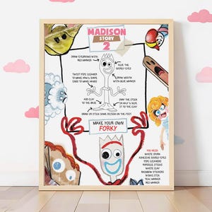 Toy Story make your own forky sign, Toy Story Girl Forky sign, Toy Story Girl Forky sign Labels, Toy Story Forky, DIGITAL FILE ONLY 0033