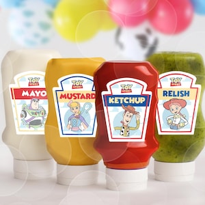 Toy Story Condiments Label, Toy Story Printable Condiments Label, Toy Story birthday condiments label, INSTANT DOWNLOAD 0009
