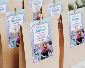 Frozen Thank You Tags, Frozen Thank you tags label, Frozen Thank you tags template 0013