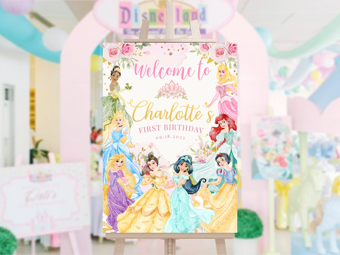 Princess Welcome Sign, Princess Welcome Board, Princess Welcome Banner ...