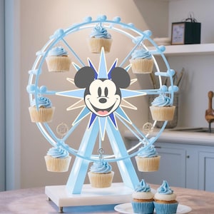 Printable Mickey&#39;s Fun Wheel Label, Mickey Birthday, Disneyland Party Decoration,  Mickey&#39;s Fun Wheel cupcake, DIGITALFILE 0037 0048