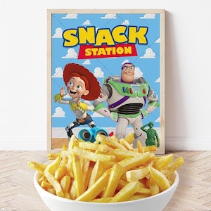 Toy Story Snack Station Sign, Party Food Decor (Digital Download) 0016 0040