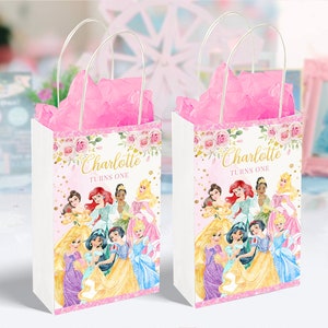 Etiqueta de bolsa de regalo de princesa, etiqueta de bolsa de papel de princesa, etiqueta de sorteo de princesa, princesa, archivo DIGITAL SOLAMENTE 0024