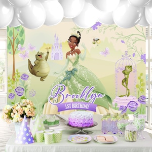 Prinzessin Tiana Hintergrund, Prinzessin Tiana Banner, Prinzessin Tiana druckbare Kulisse, NUR DIGITALE DATEI 0035