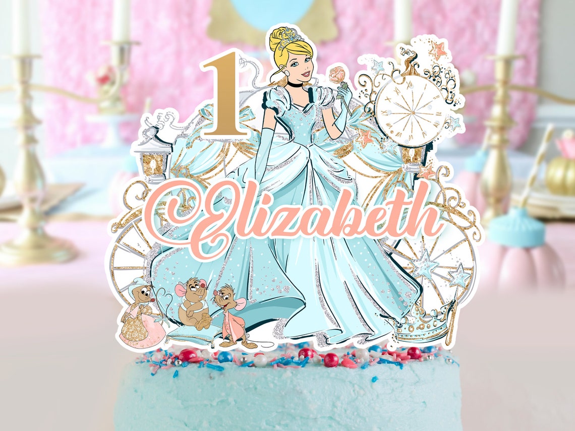 Cinderella Cake Topper, Cinderella Cake Topper Template 0020 - Etsy