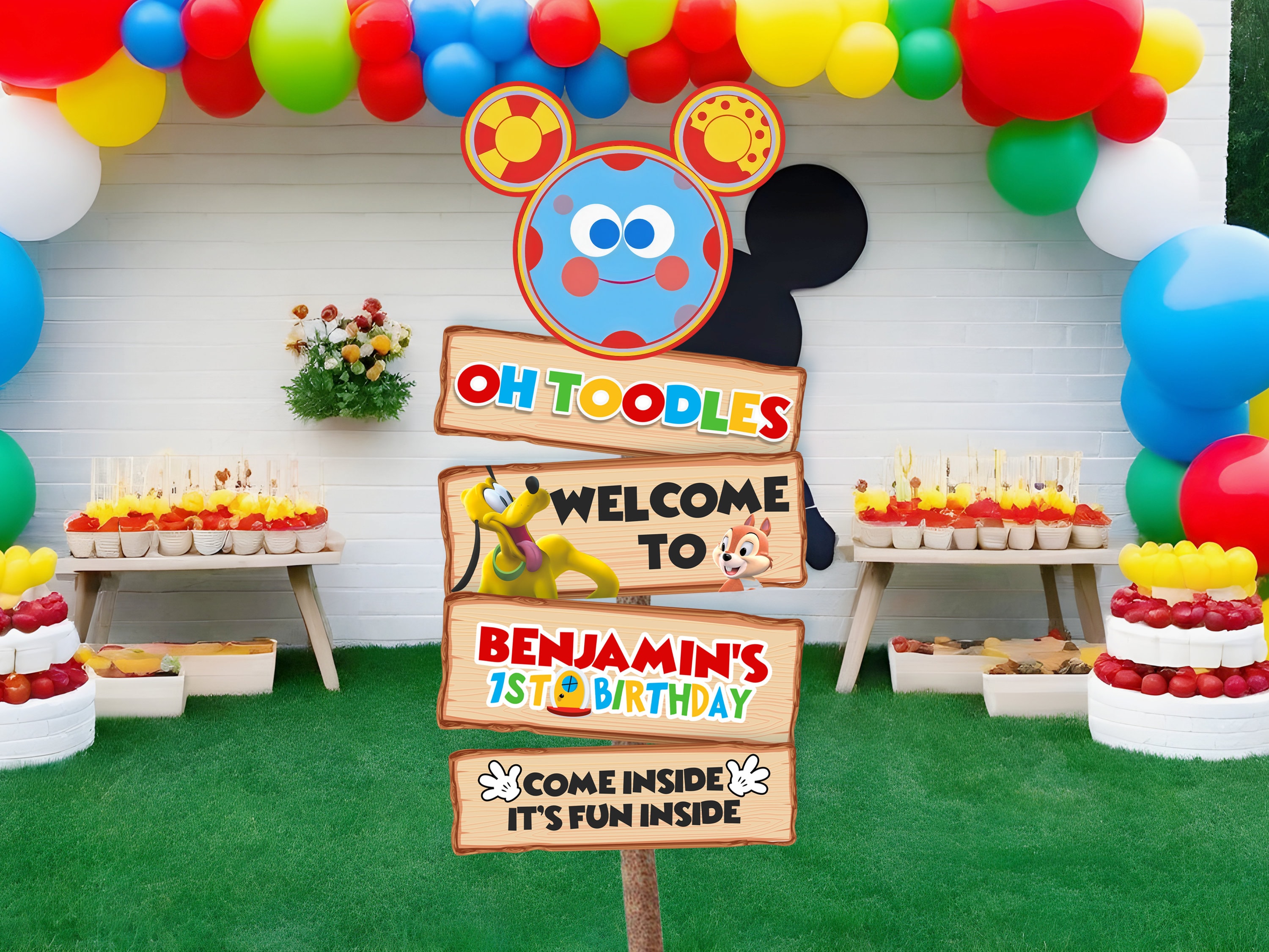 Mouse clubhouse party signages, Mouse clubhouse party sign, Mouse clubhouse party signage Printable, INSTANTDOWNLOAD 0006