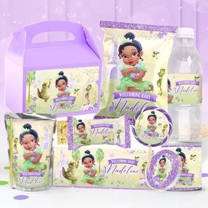 Baby Tiana Party Package, Princess Tiana Birthday Printables, Princess Tiana Party Kit, Princess and the frog, DIGITAL FILE ONLY - 0041