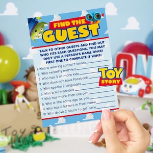 Toy story party game, Toy story Find the guess party game, It&#39;s a boy story party game,  INSTANT DOWNLOAD 0040
