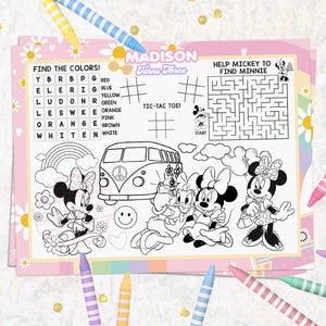 Mouse Groovy Activity Placemat, Mouse Groovy Placemat, Mouse Groovy Coloring Sheet, DIGITAL FILE ONLY 0042