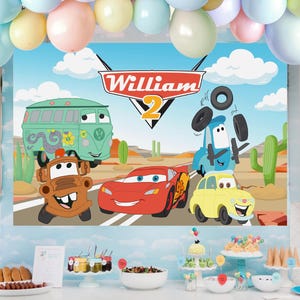 Cars Radiator Spring Backdrop, Cars Banner, Cars Printable Backdrop, Cars Radiator Spring, DIGITAL FILE ONLY 0031