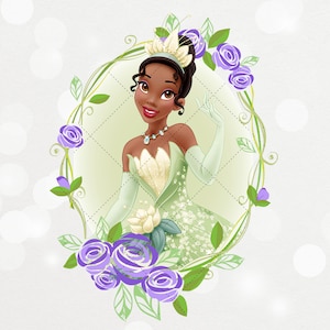 Princess Tiana Clipart PNG Instant Digital Download, Tiana Printables, Princess Tiana Printable, 0035