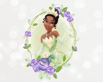 Princesse Tiana Clipart PNG téléchargement numérique instantané, Tiana imprimables, princesse Tiana imprimable, 0035