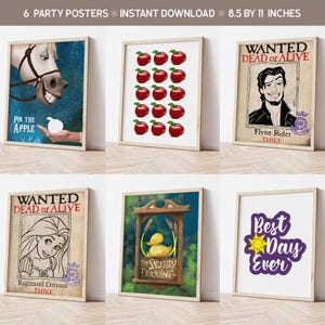 Tangled Rapunzel Party Signs, Tangled Rapunzel Posters, Tangled Rapunzel Wanted Poster, INSTANT DOWNLOAD 0034