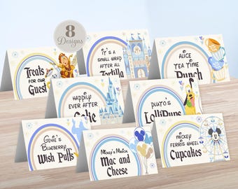 Disneyland Birthday Party Favors Food Tent Label, 0037