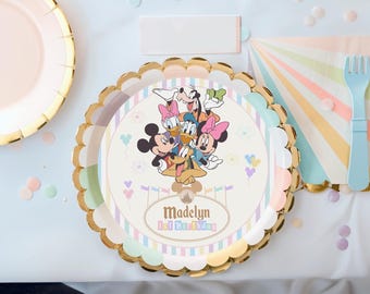 Disneyland Birthday Party Favors, Minnie Plate Insert, Digital Download, 0015