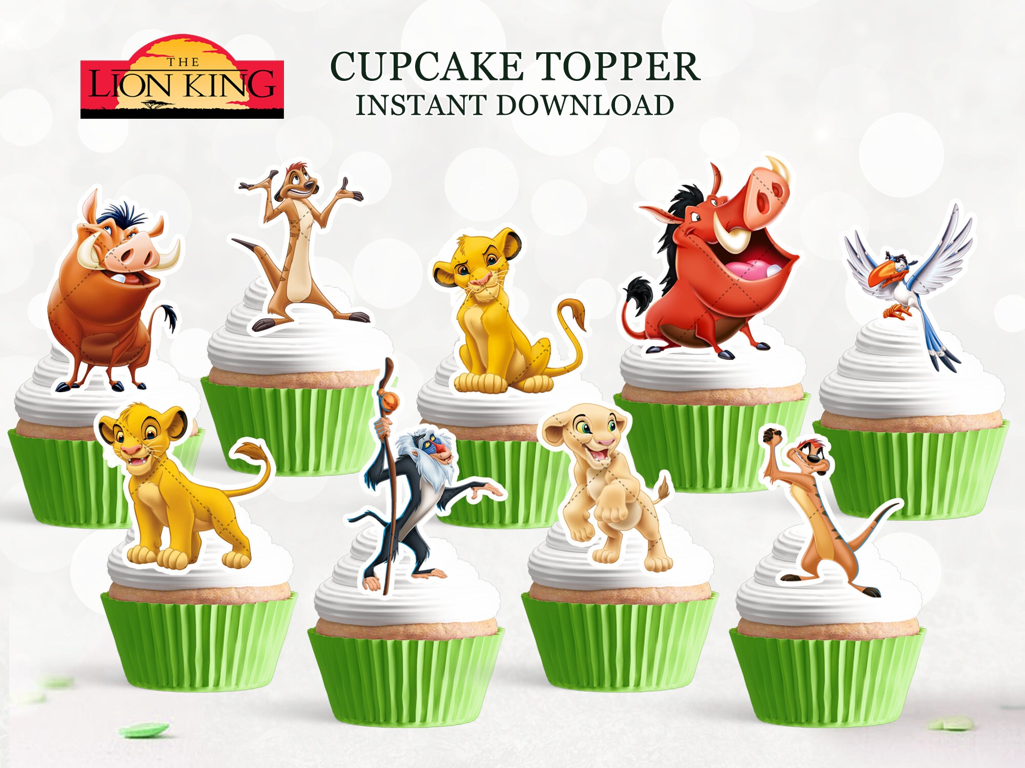Lion King Cupcake Toppers Etsy