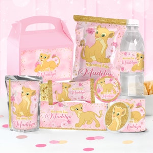 König der Löwen Babyparty, König der Löwen Geburtstag Printables, Party Kit, König der Löwen Nala, NUR DIGITALE DATEI 0004