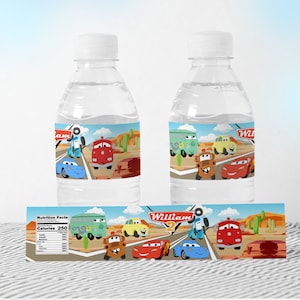 Cars Radiator Spring  Bottle Wrapper, Cars Bottle Wrapper Printable, Cars, DIGITAL FILE ONLY 0031