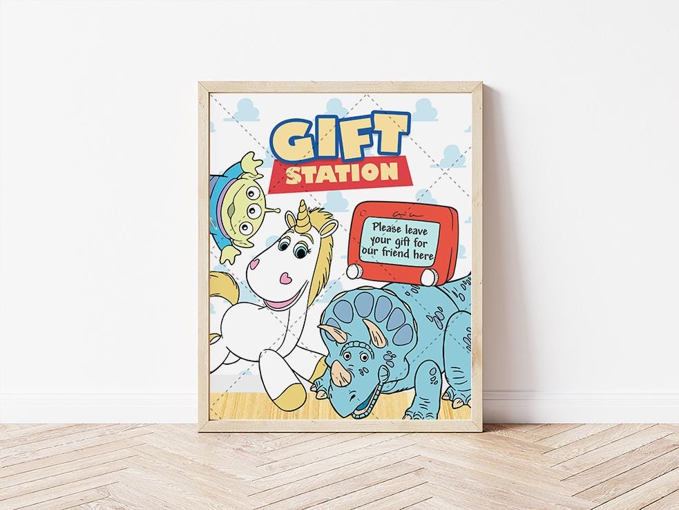 Toy Story Gift Station Sign, Toy Story Gift Signage, Toy Story Party ...