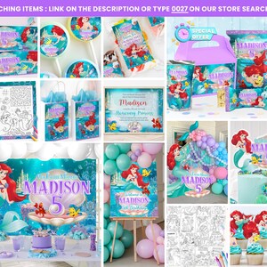 Lilla sjöjungfruns festgåvor, Prinsessan Ariel målarbilder passar även bra i goodiebags, 0027 bild 6