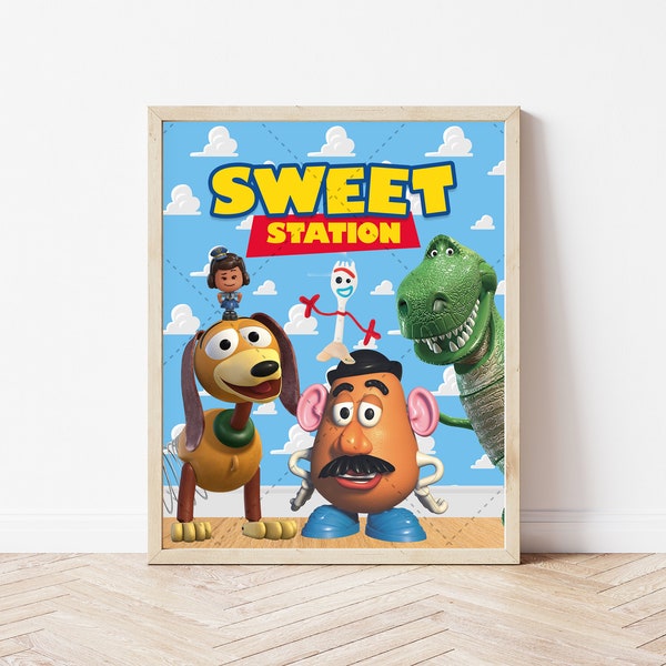 Toy Story party sweet station, It's a boy story party sign, Toy Story party signage Printable, INSTANT DOWNLOAD 0016 0040