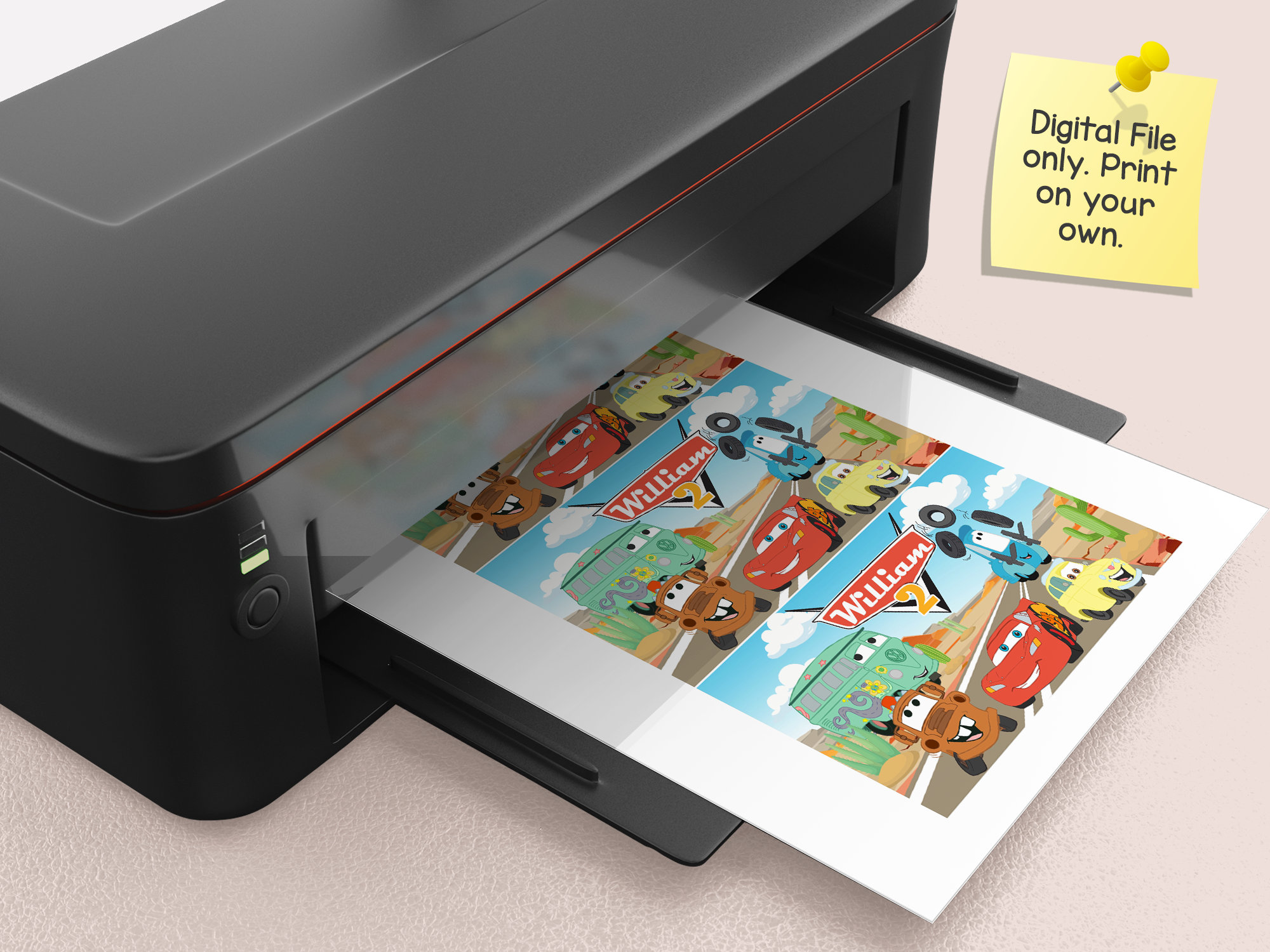 Cars Radiator Spring Gable Box Labels, Printable Templates, Kids ...