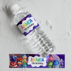 Inside out Bottle Wrapper, Inside out Bottle Label, Inside out Bottle Wrapper Printable, DIGITAL FILE ONLY 0045
