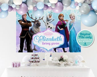 Frozen Backdrop, Frozen Banner, Frozen Printable Backdrop, DIGITAL FILE ONLY 0013