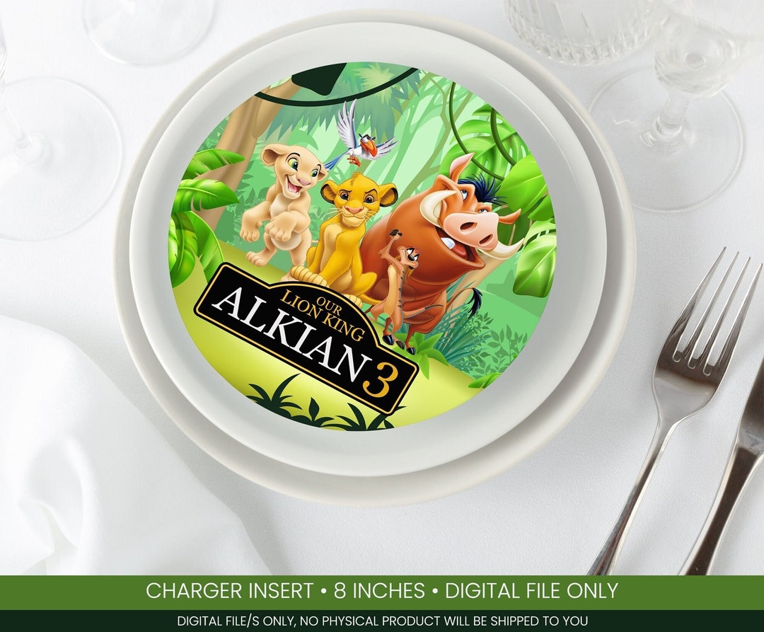 Lion King Charger Plate Insert Lion King Plate Insert Lion Etsy