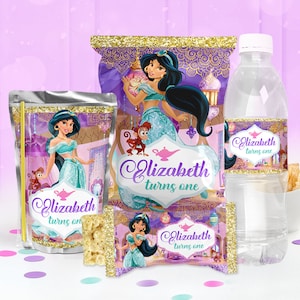 Princess Jasmine Party Package, Princess Jasmine Birthday Printables, Princess Jasmine Party Kit, DIGITAL FILE ONLY - 0021
