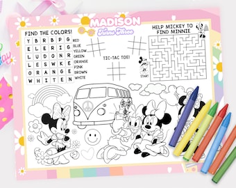 Mouse Groovy Activity Placemat, Mouse Groovy Placemat, Mouse Groovy Coloring Sheet, DIGITAL FILE ONLY 0042