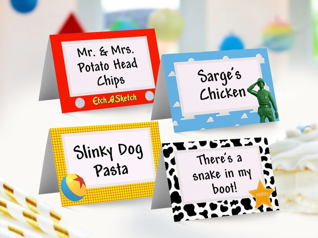 Toy Story Etch a Sketch Food Tent Label, Toy Story Food Tent Label ...